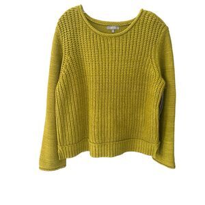 Habitat: Clothes  to Live In Green Knit Long Sleeve Sweater Sz M